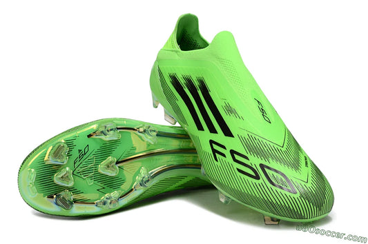 Adidas F50 Elite Laceless FG - Green/Black